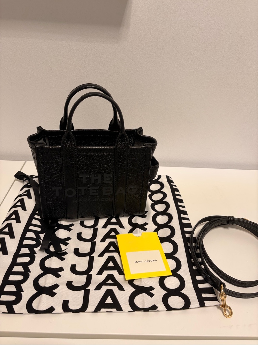 Marc Jacobs Black The Tote Bag XS with Dust Bag